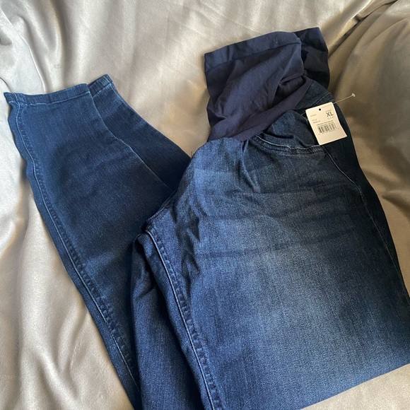 NEW Indigo Blue Maternity Jeans size XL - Picture 2 of 4